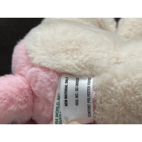 Aurora Eco Nation Plush Puppy Dog Stuffed Animal Soft Toy 10" Pink & White - Picture 8 of 9